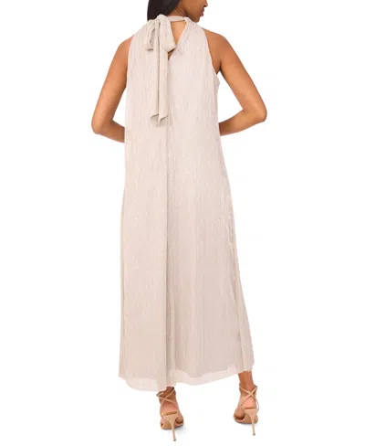 Msk Women's Sleeveless Draped Midi Dress In Neutral