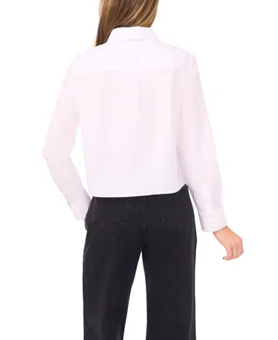 Cece Women's Long Sleeves Bow Top In White