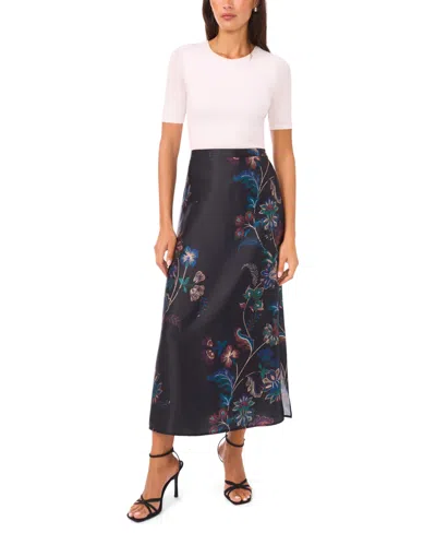 Vince Camuto Floral Print Pencil Skirt In Animal Print