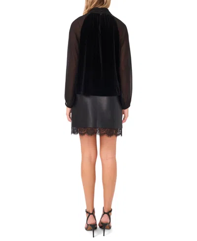 Vince Camuto Women's Mock Neck Long Sleeves Sweater In Animal Print