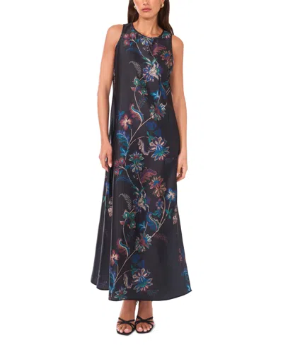 Vince Camuto Round Neck Maxi Dress In Multi