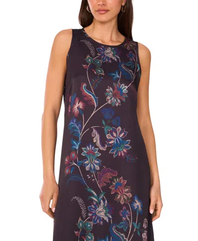 Vince Camuto Round Neck Maxi Dress In Multi
