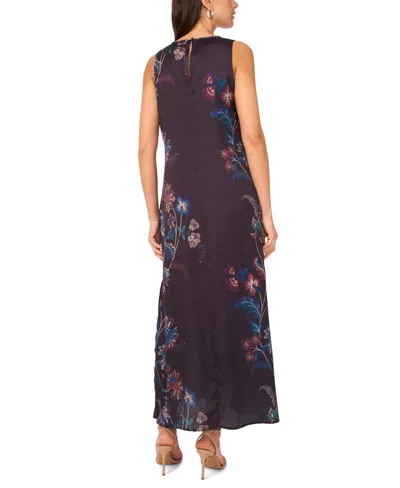 Vince Camuto Round Neck Maxi Dress In Multi