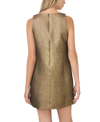1.state Metallic Shift Dress In Green