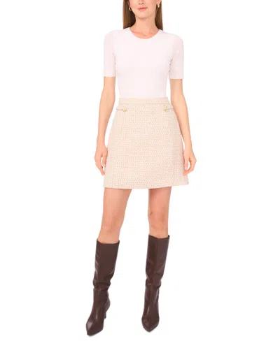 Vince Camuto Tweed Miniskirt In Brown