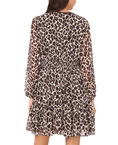 Msk Women's Long Sleeve Babydoll Dress In Multi