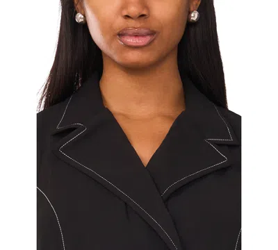 Msk Women's Sleeveless Self Belt Wrap Dress In Black