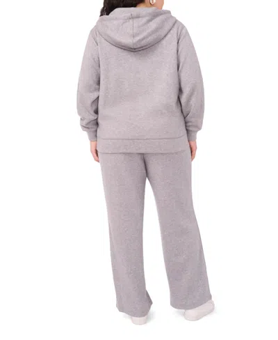 Vince Camuto Plus Size Center-front Pleated Pants In Gray