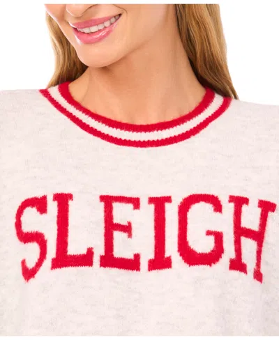 Cece Sleigh Pullover Sweater In Neutral