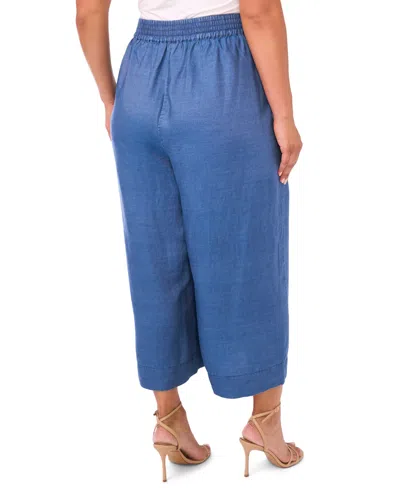 Vince Camuto Plus Size Smocked Waist Wide Leg Pants In Blue