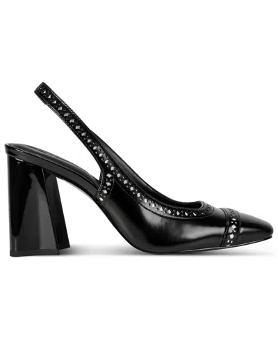 Karl Lagerfeld Women's Siofra Square Toe Heels In Animal Print