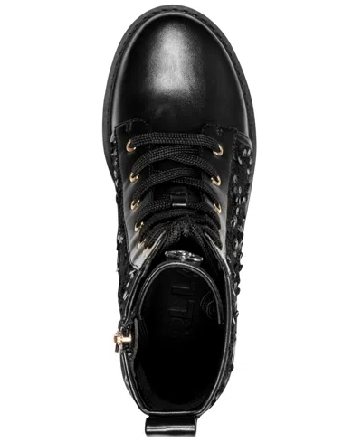 Karl Lagerfeld Women's Marlee Sequin Combat Boots In Animal Print