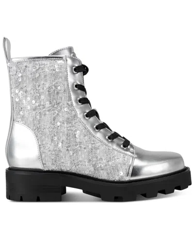 Karl Lagerfeld Women's Marlee Sequin Combat Boots In Animal Print