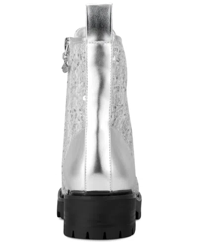 Karl Lagerfeld Women's Marlee Sequin Combat Boots In Animal Print