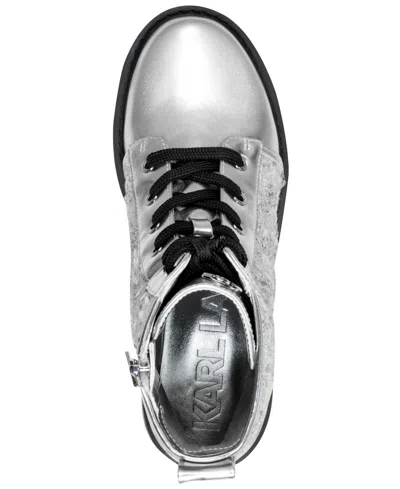 Karl Lagerfeld Women's Marlee Sequin Combat Boots In Animal Print