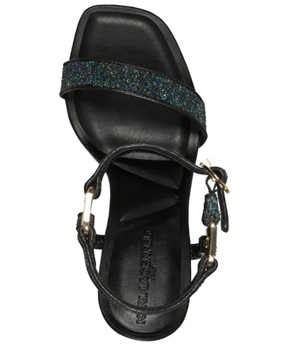 Karl Lagerfeld Women's Cybil Ankle Strap Dress Sandals In Animal Print