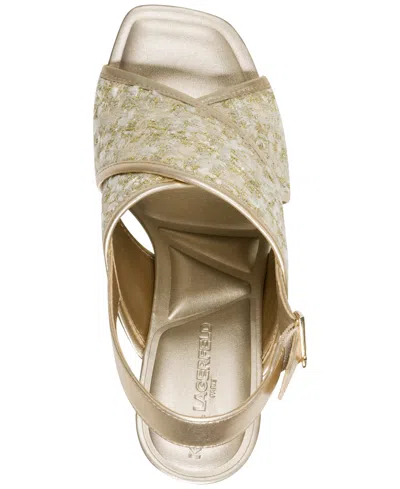 Karl Lagerfeld Colbie X Band Sequin Sandals In Animal Print