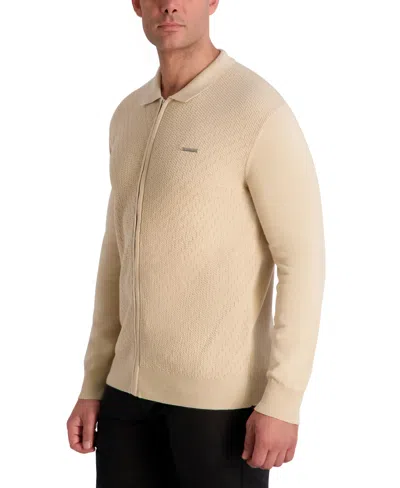 Karl Lagerfeld Men's Polo Sweater In Neutral
