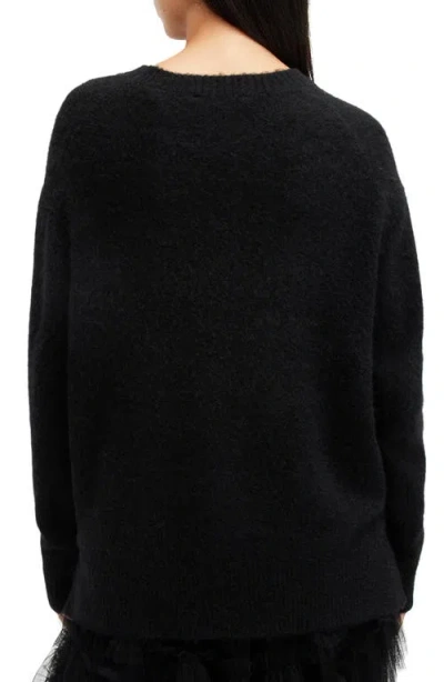Allsaints Goth Intarsia Crewneck Sweater In Black