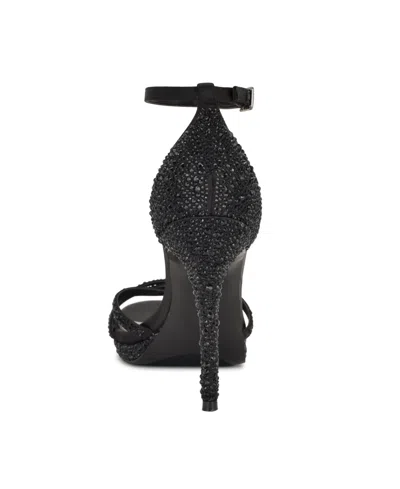 Nine West Lartay Platform Ankle Strap Sandal In Black