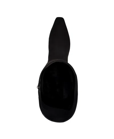 Nine West Women's Havier Wide Calf Kitten Heel Dress Boots In Black