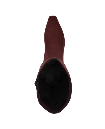 Nine West Havier Knee High Kitten Heel Boot In Animal Print