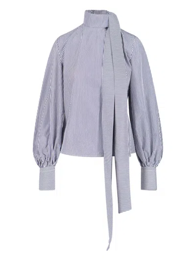 Finamore 1925 Lindsay Blouse In Blue