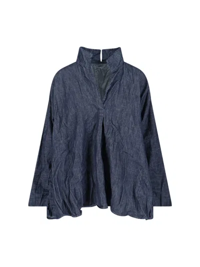 Daniela Gregis High Neck Long Sleeve Top For Casual Wear In Animal Print