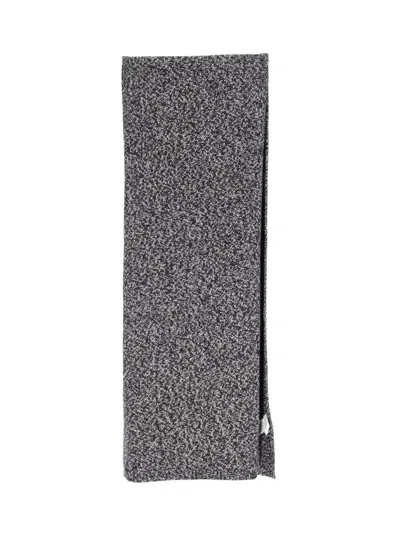 Studio Nicholson Multicolour Woven Scarf With Dynamic Pattern In Gray