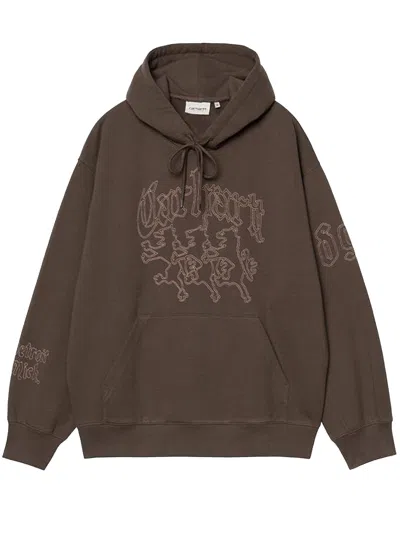 Carhartt Hooded Hackwork Sweatshirt In Animal Print