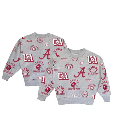 Gameday Couture Big Girls Gray Alabama Crimson Tide Always On Repeat Pullover Sweatshirt In Multi