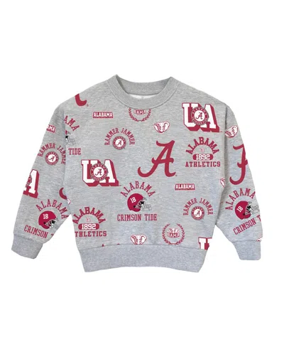 Gameday Couture Big Girls Gray Alabama Crimson Tide Always On Repeat Pullover Sweatshirt In Multi