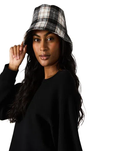 Steve Madden Small Tartan Plaid Bucket Hat In Multi