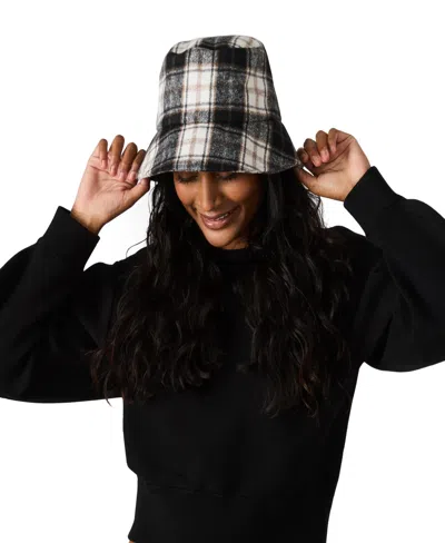 Steve Madden Small Tartan Plaid Bucket Hat In Multi