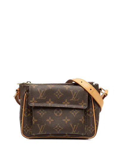 Pre-owned Louis Vuitton 2009 Monogram Viva Cite Pm Crossbody Bag In Brown