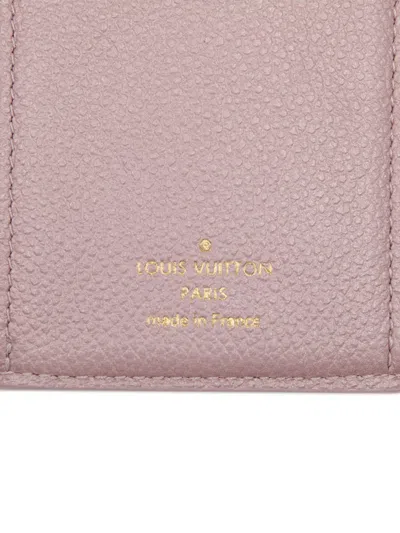 Pre-owned Louis Vuitton 2021-2025 Monogram Empreinte Flower Victorine Wallet Small Wallets In Purple