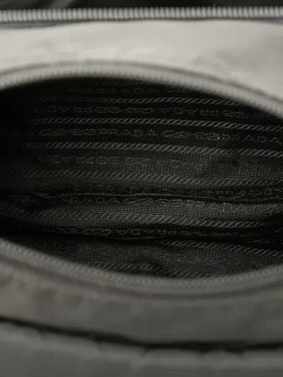 Pre-owned Prada 2013-2025 Tessuto Zip Buckle Messenger Bag Crossbody Bag In Black