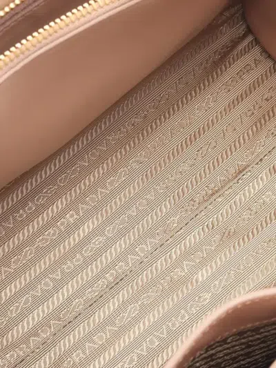 Pre-owned Prada 2010-2025 Saffiano Cuir Monochrome Top Handle Tote Satchel In Pink