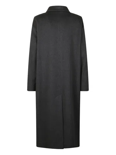 Tagliatore Notched-collar Double-breasted Coat In Gray