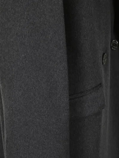 Tagliatore Notched-collar Double-breasted Coat In Gray