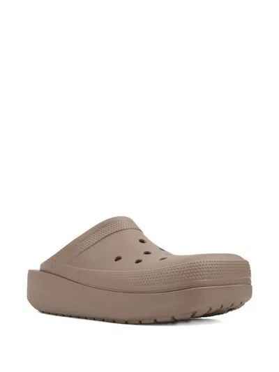 Crocs Blunt Toe Mules In Neutral