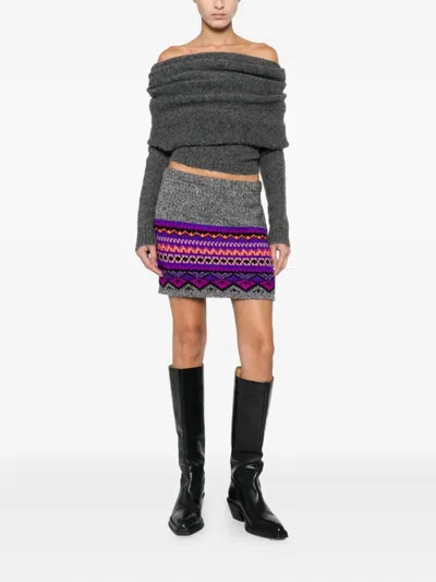 Anna Sui Geometric-pattern Mini Skirt In Multi