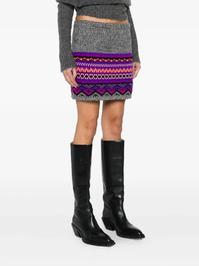 Anna Sui Geometric-pattern Mini Skirt In Multi
