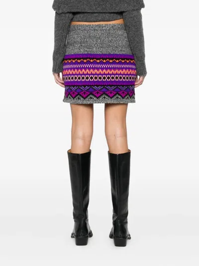 Anna Sui Geometric-pattern Mini Skirt In Multi