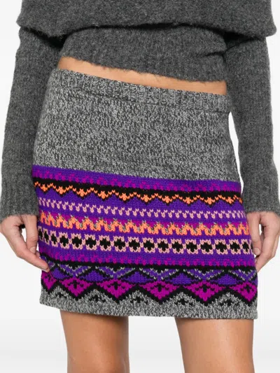 Anna Sui Geometric-pattern Mini Skirt In Multi