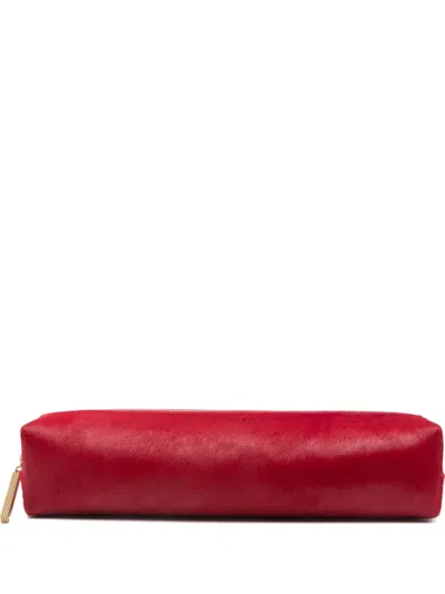 Khaite Key Pencil Clutch Bag In Red