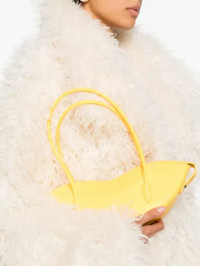 Fiorucci Lips Zip Handle Tote Bag In Yellow