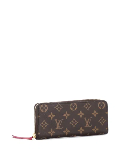 Pre-owned Louis Vuitton Clemence Wallet Monogram Canvas Small Wallets In Brown
