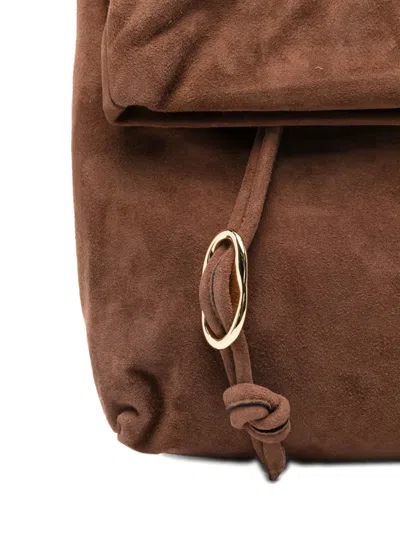 Tela Knot Detail Shoulder Bag In Brown