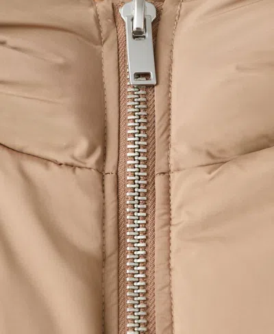 Mango Women's Short Oversized Hooded Anorak Coat In Brown